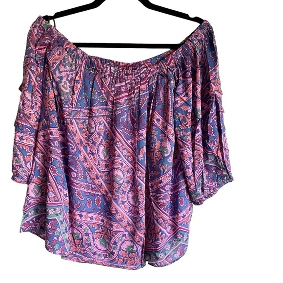 BA&SH Fenji Top Paisley Off The Shoulder Size Medium NWT - Picture 7 of 15